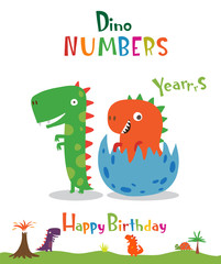 Number 10 in the form of a dinosaur © azzzya