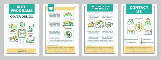 Healthy nutrition brochure template layout