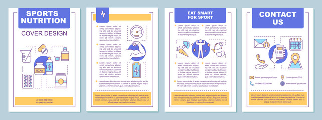 Sports nutrition brochure template layout