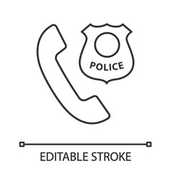 Call the police linear icon