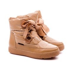 pair of sports women's sneakers, isolate on a white background.