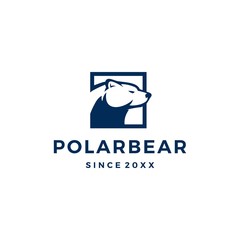 polar bear logo vector icon illustration