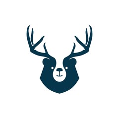 bear deer logo vector for branding or merchandise and t shirt design