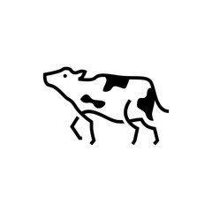 cow logo vector icon illustration