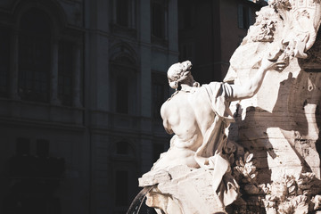 Fountain statue in Rome