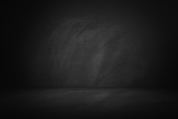 black and chalkboard studio and interior  background to present product