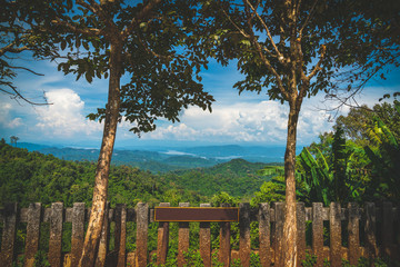 blue sky river lake mountain wildlife Kanchanaburi Thailand