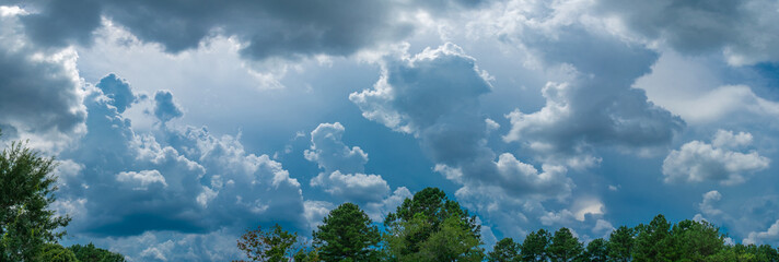 blue sky and white clouds