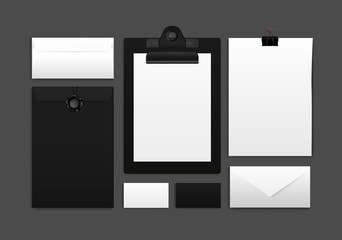Stationery template mockup. Documentation for business.