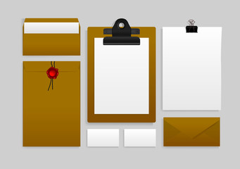 Stationery template mockup. Documentation for business.