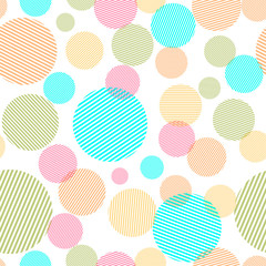 Abstract Seamless Pattern With Colorful Circles