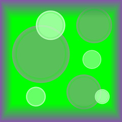 large and small balls on a bright background
