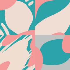 Color web banners. Geomtric vectors trendy backgrounds. Vector design background. Modern design template. Soft modern template for text in vector in blue and pink colors. Card on a soft background