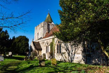 Fototapeta na wymiar Leeds Church near Maidstone in Kent, England