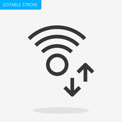 Wireless Data Icon Editable Stroke Pixel Perfect Vector Icon Line
