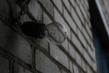 old street lamp on the wall
