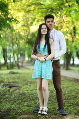 Fototapeta premium Young couple on the first date