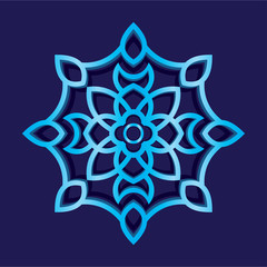 mandala - vector logo/icon illustration - Vector