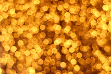 Gold Color Gradation of the Illuminated Lights Bokeh