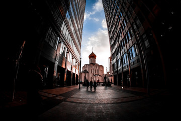 Fototapeta na wymiar Church in the city