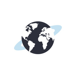 Naklejka premium earth icon symbol in flat style