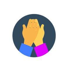 shake hands  icon symbol in flat style