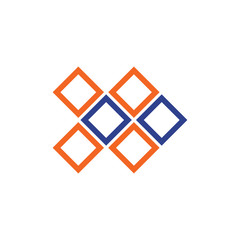 Communication logo design with square icon