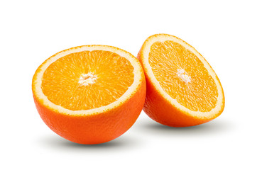 orange sliced isolated on the white background