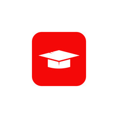 education logo icon with hat