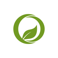 Leaf logo design vector template