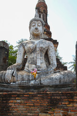 Fototapeta premium buddha statue Ayutthaya near Bangkok, Thailand