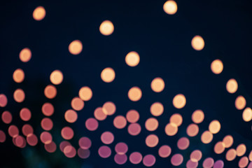 Defocused bokeh lights