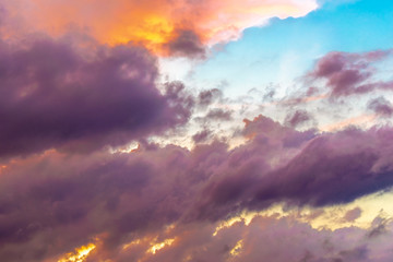  Texture of bright evening sky during sunset