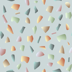 Terrazzo seamless pattern. Pattern ideal for wrapping paper, wallpaper, terrazzo flooring. Colorful vector illustration. EPS10