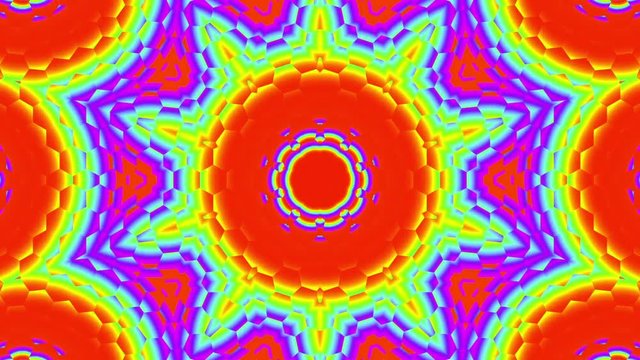 Psychedelic Hexagonal Pattern Ten Axis Kaleidoscope VJ Abstract Motion Background Loop 2