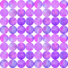Abstract watercolor background with colorful circles on white.