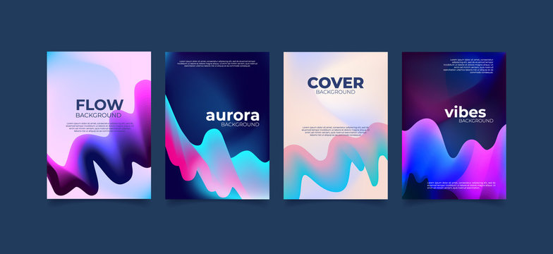 Aurora abstract wave pattern. Trendy cover background template. Flyer, poster, brochure.. Vector eps 10 design