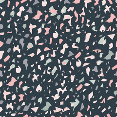 Obraz premium Terrazzo floor, marble surface, seamless pattern, vector illustration