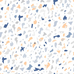 Fototapeta na wymiar Terrazzo floor, marble surface, seamless pattern, vector illustration