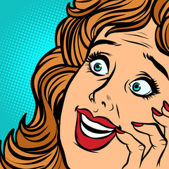 woman happiness face