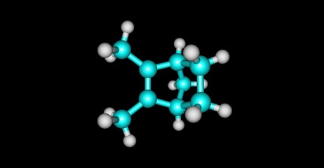 Santene molecular structure isolated on black