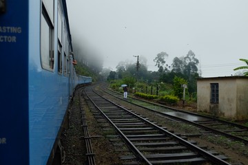 train in the fog