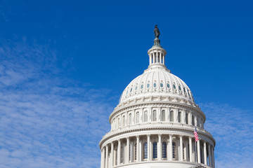 Fototapeta na wymiar Capitol USA Building. Dome close-up. United States Congress. Washington DC. USA