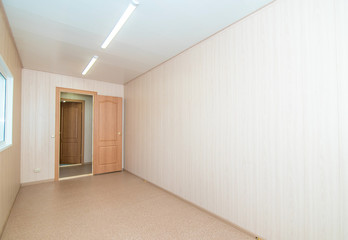 The photo of the bright empty room