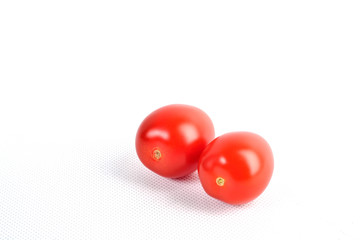 cherry tomatoes on white background