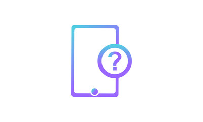 vector icon. mobile phone icon concept. modern gradient style