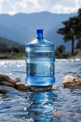 Five gallon plastic water bottle