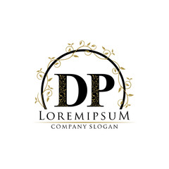 Classy Heraldry Gold DP Letter Logo
