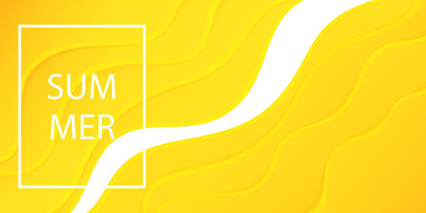 Yellow color abstract background. Dynamic background with wave shapes