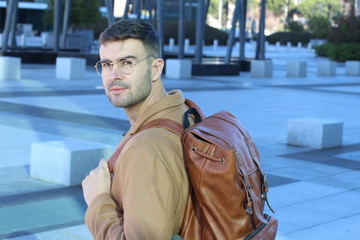 Urban man walking on the street